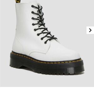 Dr. Martens White Lace-Up Boots